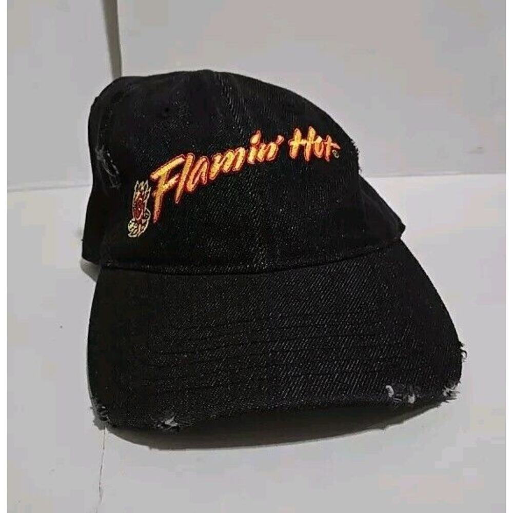 Cheetos Flamin' Hot Black Denim Adjustable Strap Hat Cap